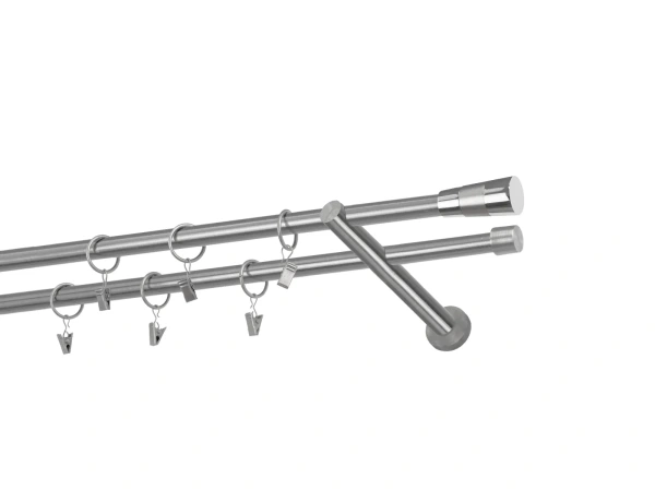 Kétsoros 16x16mm karnis - VOLEO - satin