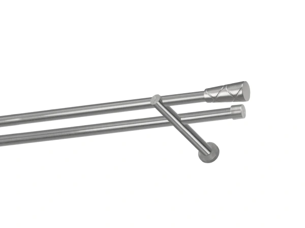 Kétsoros 19x19mm karnis - TRAPEZIUM - satin 1