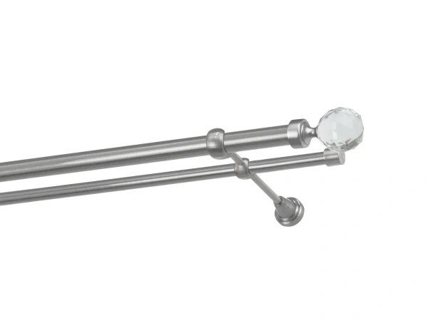 Kétsoros 25x16mm karnis - CRYSTAL GOLYÓ - satin 1