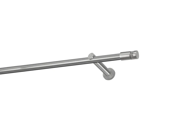 Egysoros 19mm-es függönykarnis - belső sínes rúd - CYLINDER CRYSTAL - satin 1