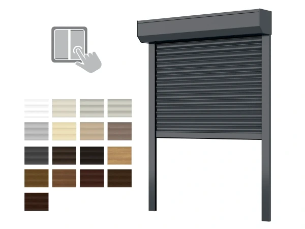 Alumínium redőnyök 205mm Redőnytok - 2600 mm-es magasságig - MOTOR - KAPCSOLÓ