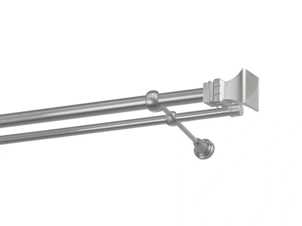 Kétsoros 25x16mm karnis - TORONY - satin 1