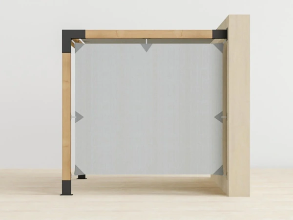 VEGAS Pergola - falhoz rögzített - 2 szakaszos 2