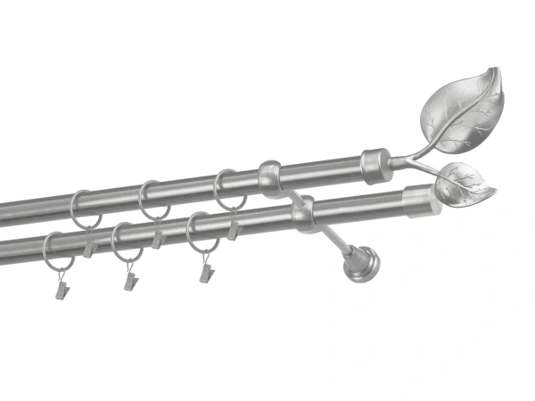 Kétsoros 25x25mm karnis - NAGY LEVÉL satin