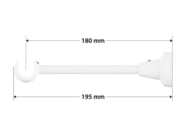 Egysoros 19mm-es függönykarnis - egyszerű rúd - GABI - fehér 4