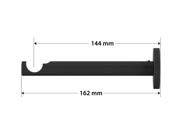 Egysoros 19mm-es függönykarnis - egyszerű rúd - GABI - fehér-fekete 3