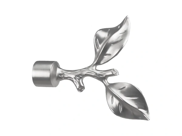 Kétsoros 19x19mm-es függönykarnis - belső sínes rúd - RÓZSA LEVÉL - satin 2