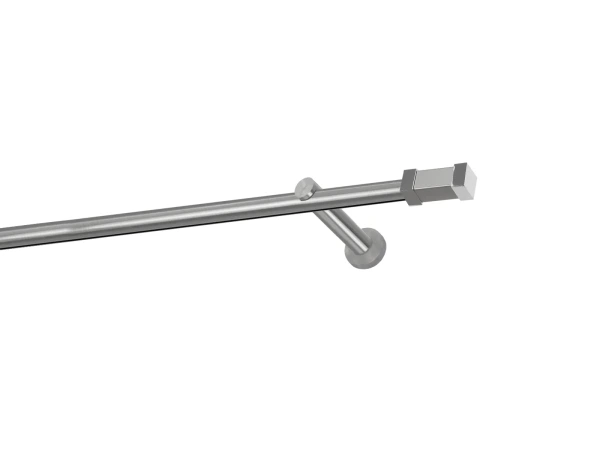Egysoros 19mm-es függönykarnis - belső sínes rúd - QUADRO - satin 1