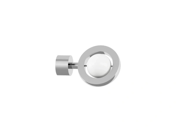 Kétsoros 19x19mm-es függönykarnis - belső sínes rúd - SFERA - fehér 3