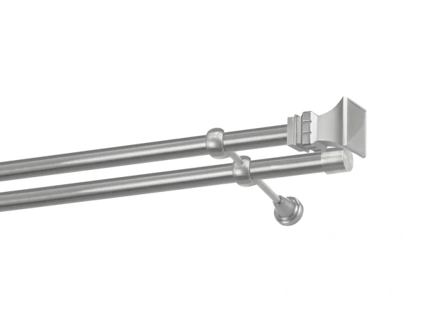 Kétsoros 25x25mm karnis - TORONY - satin 1