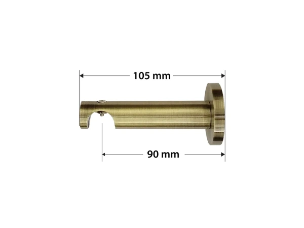 Egysoros 19mm-es függönykarnis - belső sínes rúd - CYLINDER - antik 3