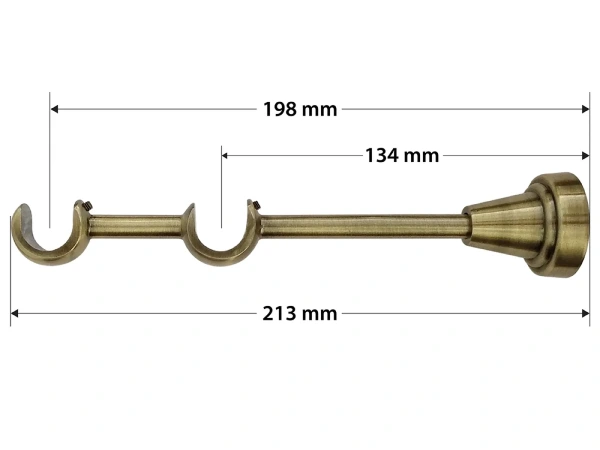 Kétsoros 19x19mm karnis - RIMINY - antik 4