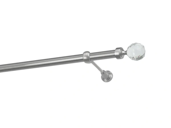 Egysoros 25mm karnis - CRYSTAL GOLYÓ - satin 1