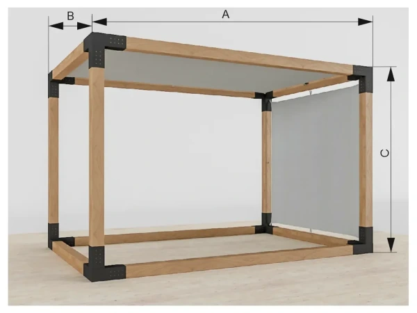 VEGAS Pergola- szabadon álló, alsó peremmel - 1 szakaszos 3