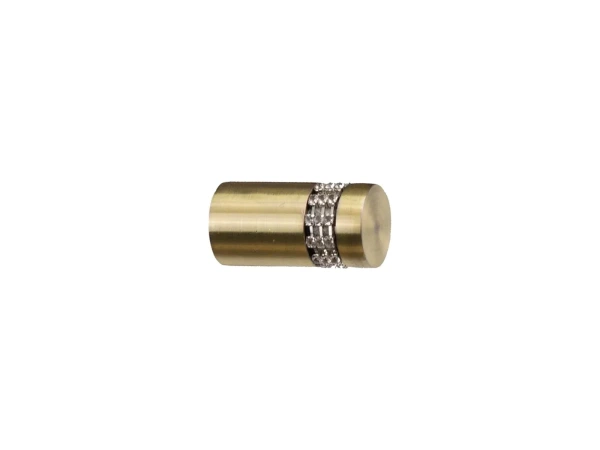 Egysoros 19mm-es függönykarnis - belső sínes rúd - CYLINDER CRYSTAL - antik 2