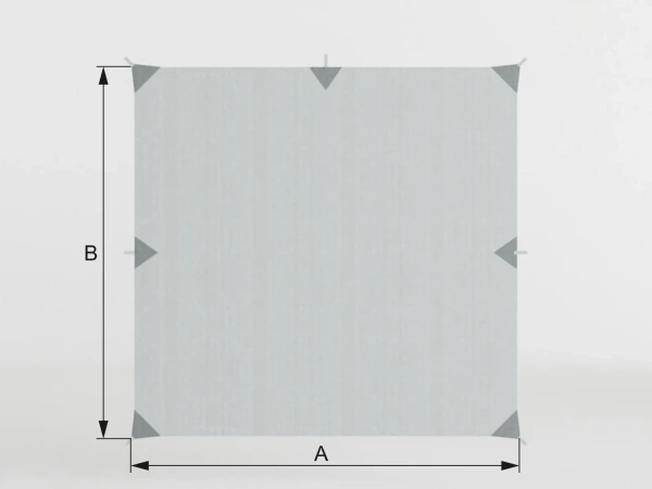 Árnyékoló ponyva alsó kapocs nélkül