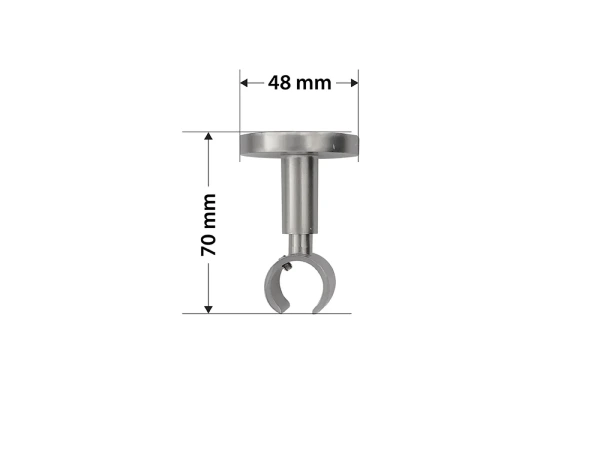 Egysoros 19mm-es függönykarnis - belső sínes rúd - CRYSTAL GOLYÓ - satin 4