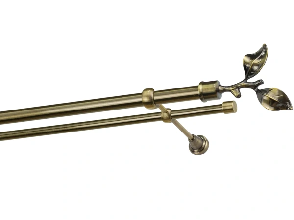 Kétsoros 25x16mm karnis - RÓZSA LEVÉL - antik 1