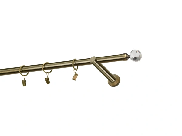 Egysoros 19mm karnis - CRYSTAL GOLYÓ - antik