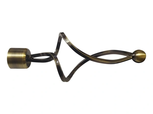 Kétsoros 19x19mm-es függönykarnis - belső sínes rúd - FALIST - antik 2