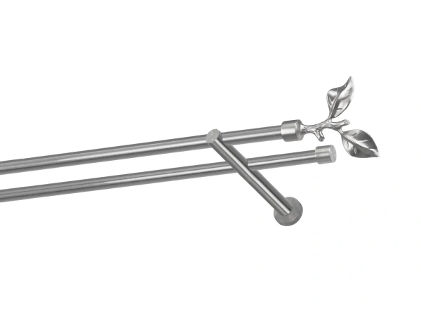 Kétsoros 16x16mm karnis - RÓZSA LEVÉL - satin 1