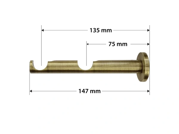 Kétsoros 19x19mm karnis - AZUR GOLYÓ - antik 3