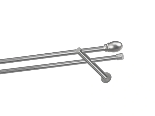 Kétsoros 16x16mm karnis - BELUNO - satin 1