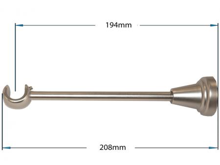 Egysoros 16mm karnis - CYLINDER - satin