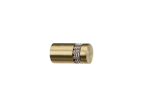 Egysoros 19mm-es függönykarnis - belső sínes rúd - CYLINDER CRYSTAL - antik