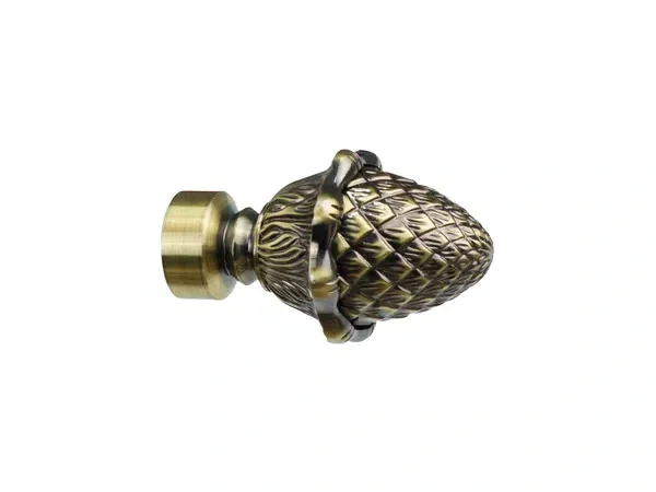 Egysoros 19mm-es függönykarnis - belső sínes rúd - MAKK - antik