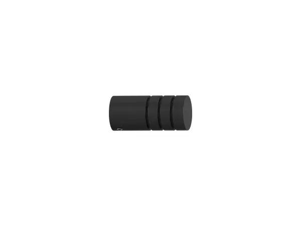 Kétsoros 19x19mm-es függönykarnis - egyszerű rúd - TECHNO - fehér-fekete