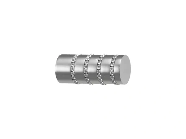 Kétsoros 25x16mm karnis - CYLINDER CRYSTAL - satin