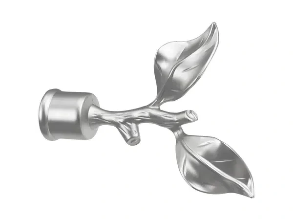 Kétsoros 25x16mm karnis - RÓZSA LEVÉL - satin