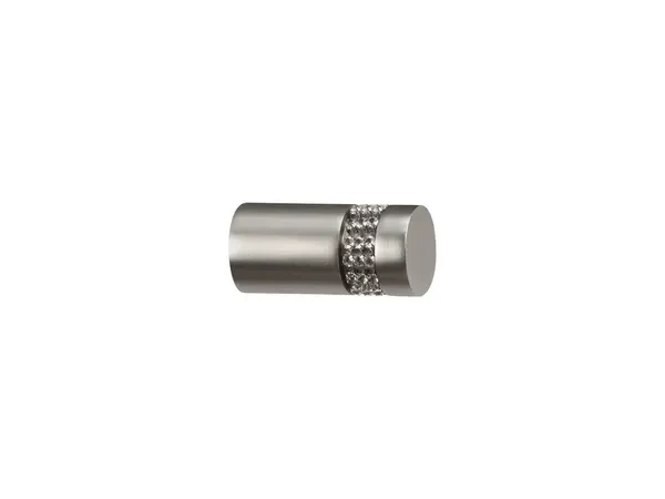 Egysoros 19mm-es függönykarnis - belső sínes rúd - CYLINDER CRYSTAL - satin