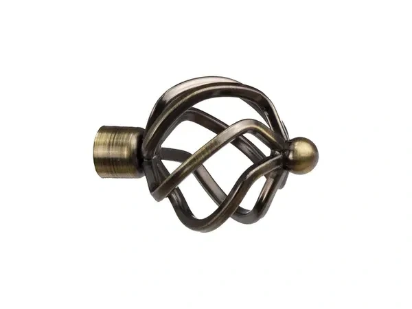 Kétsoros 16x16mm karnis - SPIRAL - antik