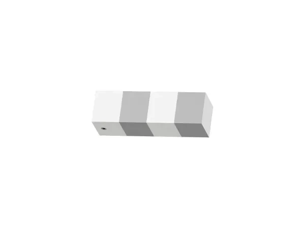 Kétsoros 19x19mm-es függönykarnis - egyszerű rúd - KVADRAT - fekete-fehér