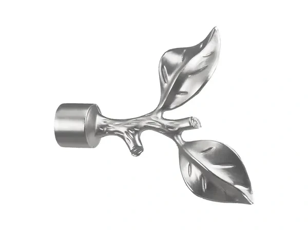 Kétsoros 19x19mm-es függönykarnis - belső sínes rúd - RÓZSA LEVÉL - satin